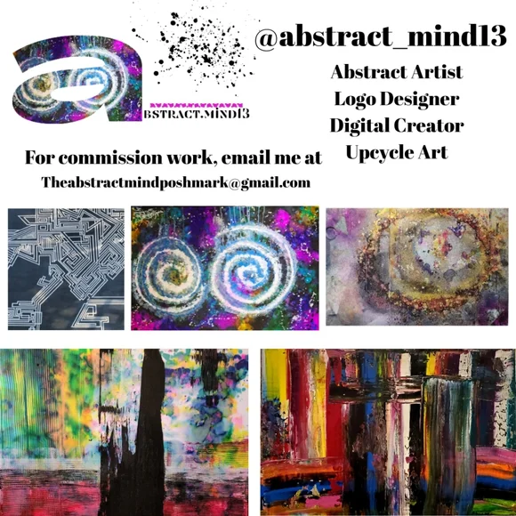 HANDCRAFTED Abstract Painting HANDPAINTED Wall Art Decor HANDMADE Artwork 22x28 - Picture 17 of 17